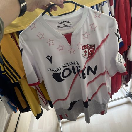 Matchworn Fc Sion Lavenchy Trikot Macron