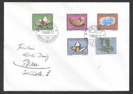 Bedarfsbrief Pro Patria Serie 1960 Bern 1.8.1960; B96 - B100