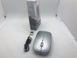Silber, wiederaufladbare Computer Maus, Bluetooth + USB