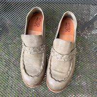 A.S. 98 Lederschuhe, Khaki, Gr. 39
