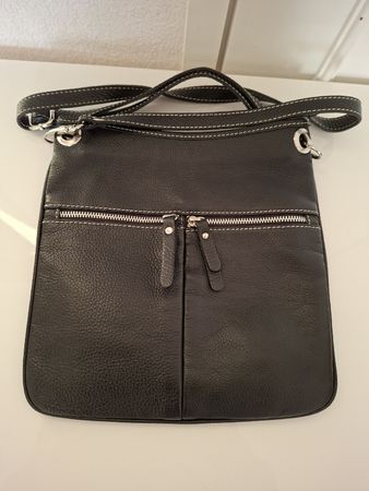 Sac bandoulière Vera Pelle cuir noir Made in Italy