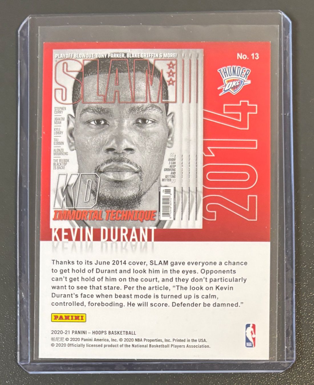 Nba Cartes à collectionner: NBA Kevin Durant 2020-21 Hoops Slam Insert Card – Neuf (Voir description) à Muri b. Bern par winningloser 1