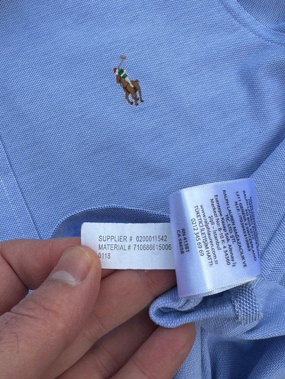 Ralph Lauren Camicie: Ralph Lauren Hemd S Oxford Knit Hellblau – Usato da Männedorf venduto da LTMCS 8
