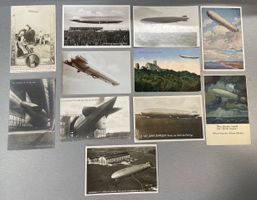 11 ältere Zeppelin Postkarten ungelaufen; tolles Lot