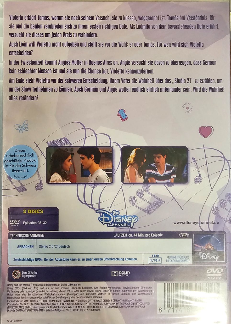 Tutti i DVDs: Violetta - Staffel 1 - Volume 4 – Nuovo e nell'imballaggio originale da Wahlen b. Laufen venduto da Cg10 1