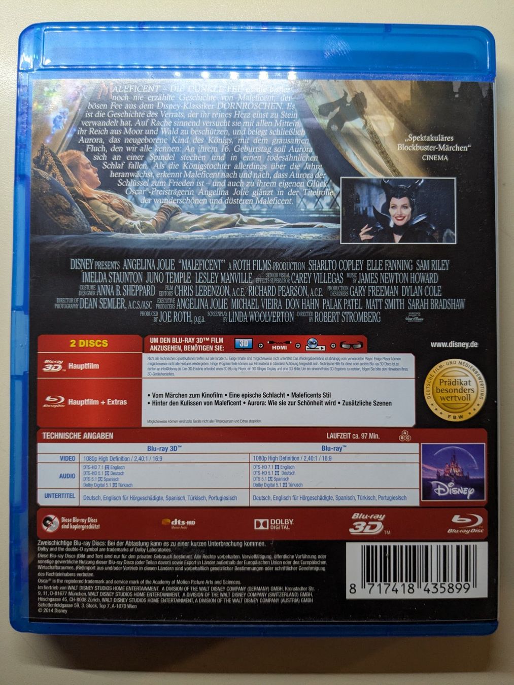 Tutti i DVDs: Maleficent - Die dunkle Fee [2 Blu-rays/2D&3D] – Usato da Port venduto da gecotom 1