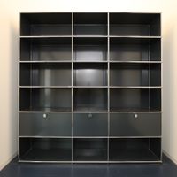 USM Haller Regal 3x6 Anthrazit 200x210x35cm