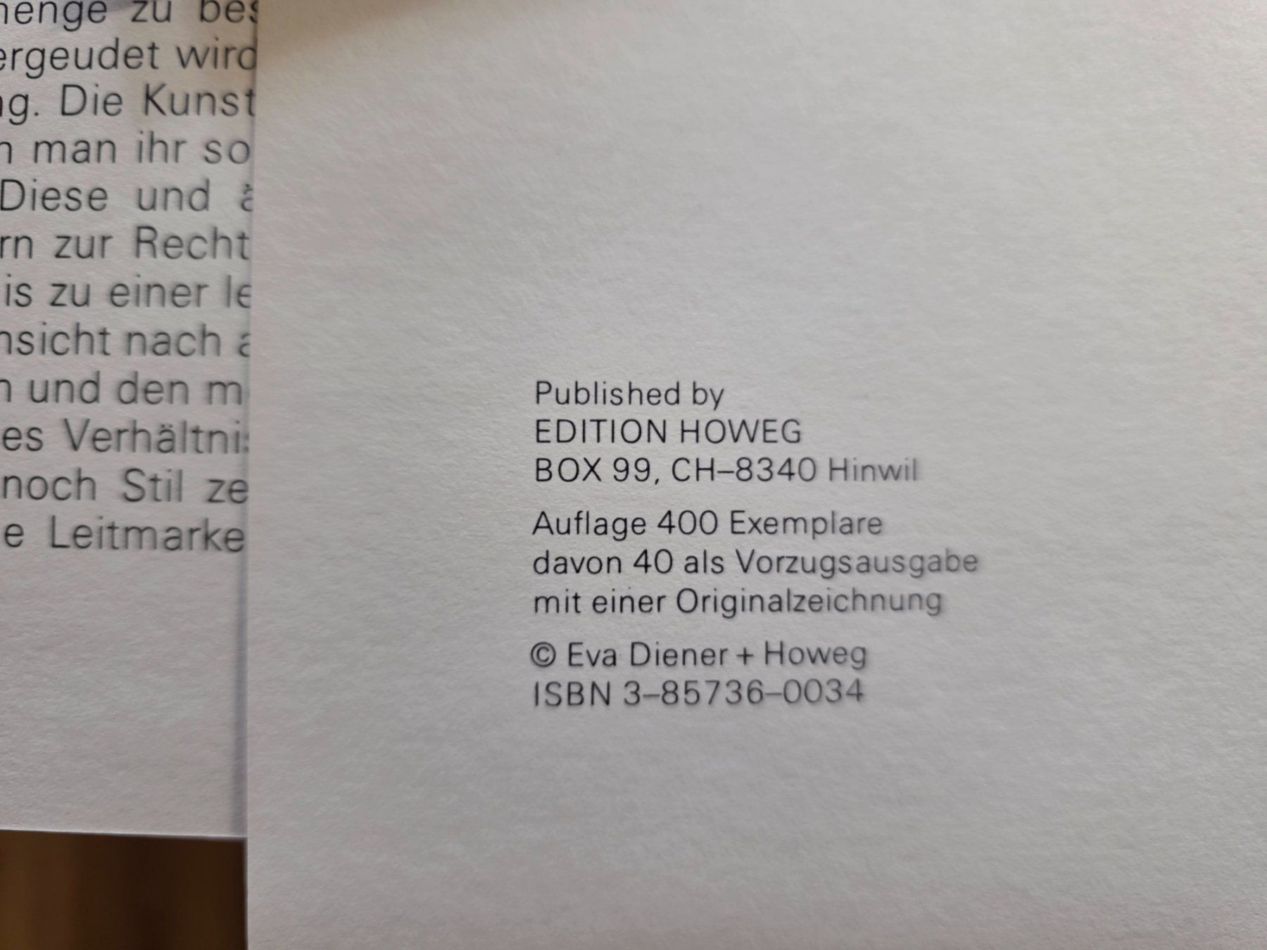 Libri: Kunst Mappe - Eva Diener Edition Howeg 1982 – Usato da Walterswil BE venduto da Lonitti 3