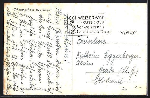 Cartes postales: Brüglingen, Erholungsheim mit Teich und – D'occasion à Berlin par bartko-reher 1