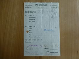 Basel, Rest. Jägerhalle Erlenstr., L. Tröndle 1950