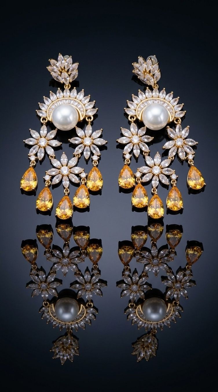 Orecchini pendenti & Orecchini a lobo: Boucles d'oreilles Jaune Romantique – Nuovo e nell'imballaggio originale da St-Maurice venduto da Sandrinette123 1