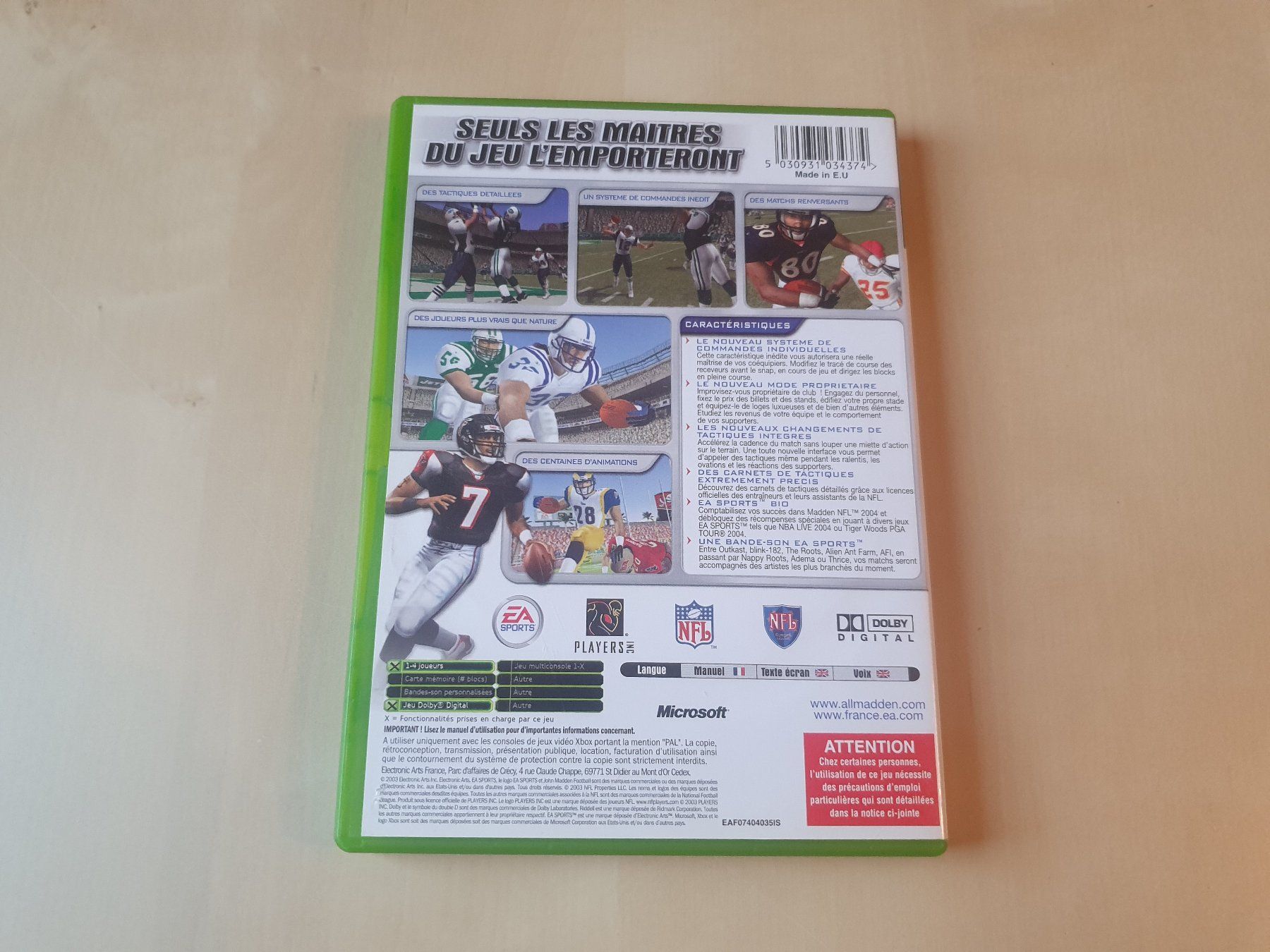 NFL Giochi: Madden NFL 2004 FRA – Usato da Stansstad venduto da collectorsshop 1