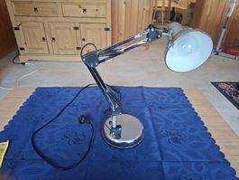 Schreibtischlampe Gelenkarm silber gebraucht