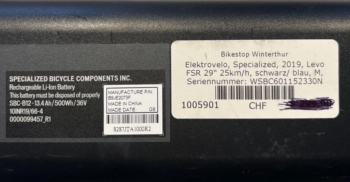 Specialized Velos: Specialized E-Bike Akku 500Wh Levo 2019 – Neu (gemäss Beschreibung) aus Winterthur von Fabs19 1