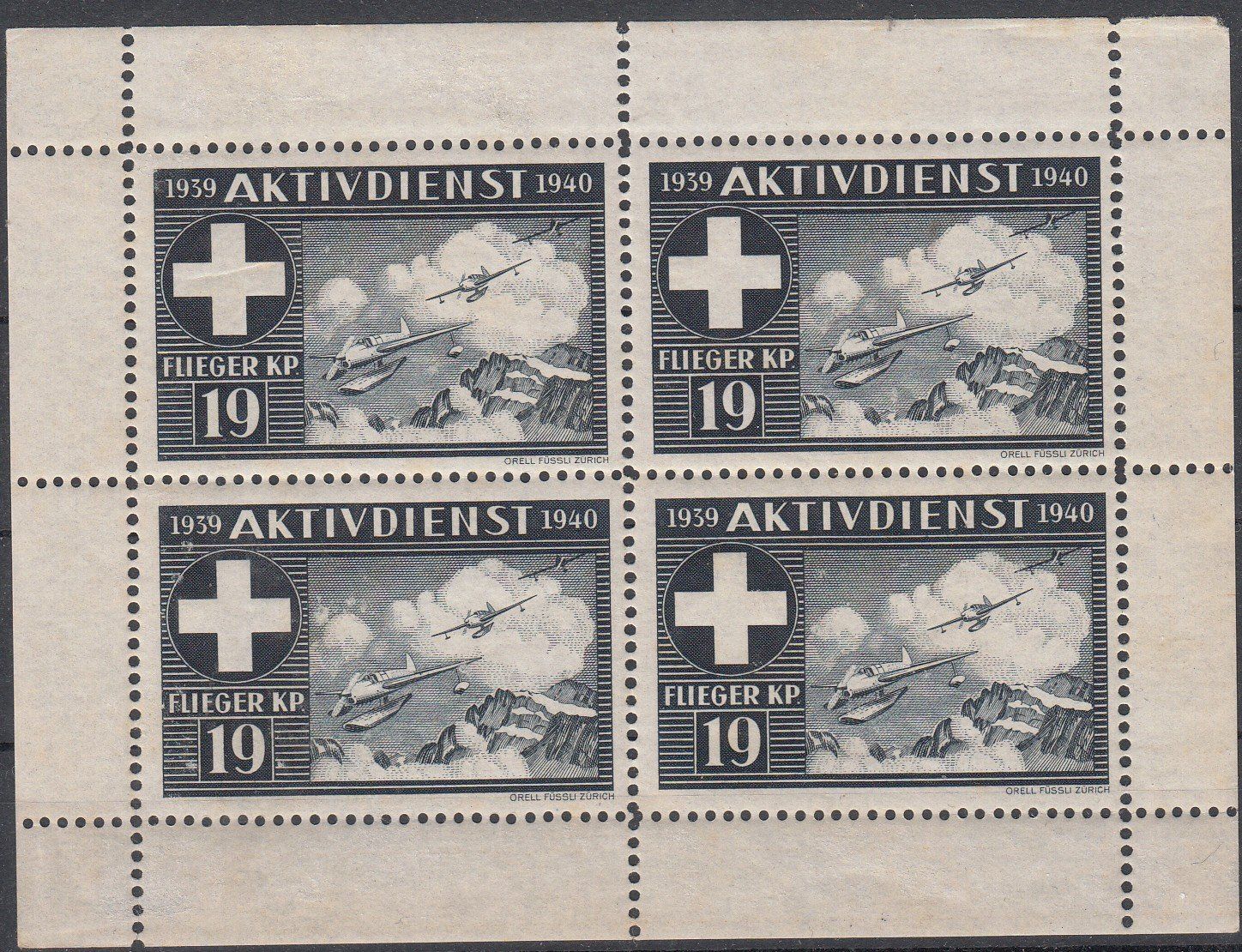 Tutti i francobolli: Flieger 109/3** Flieger.Kp.19 Kat.12.- – Usato da Herrliberg venduto da Lfrifda