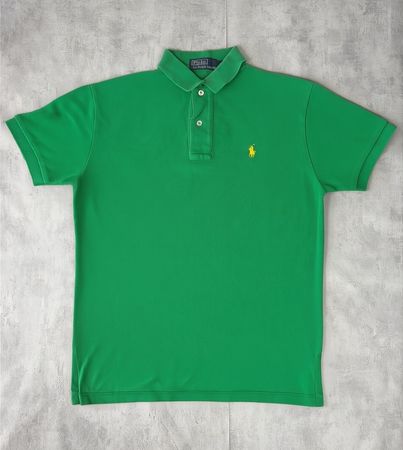 Polo Ralph Lauren Green Yellow Logo - Size S Men Vintage #72
