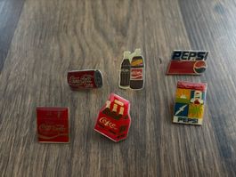 4 Stk. Coca Cola + 2 Stk. Pepsi Pin