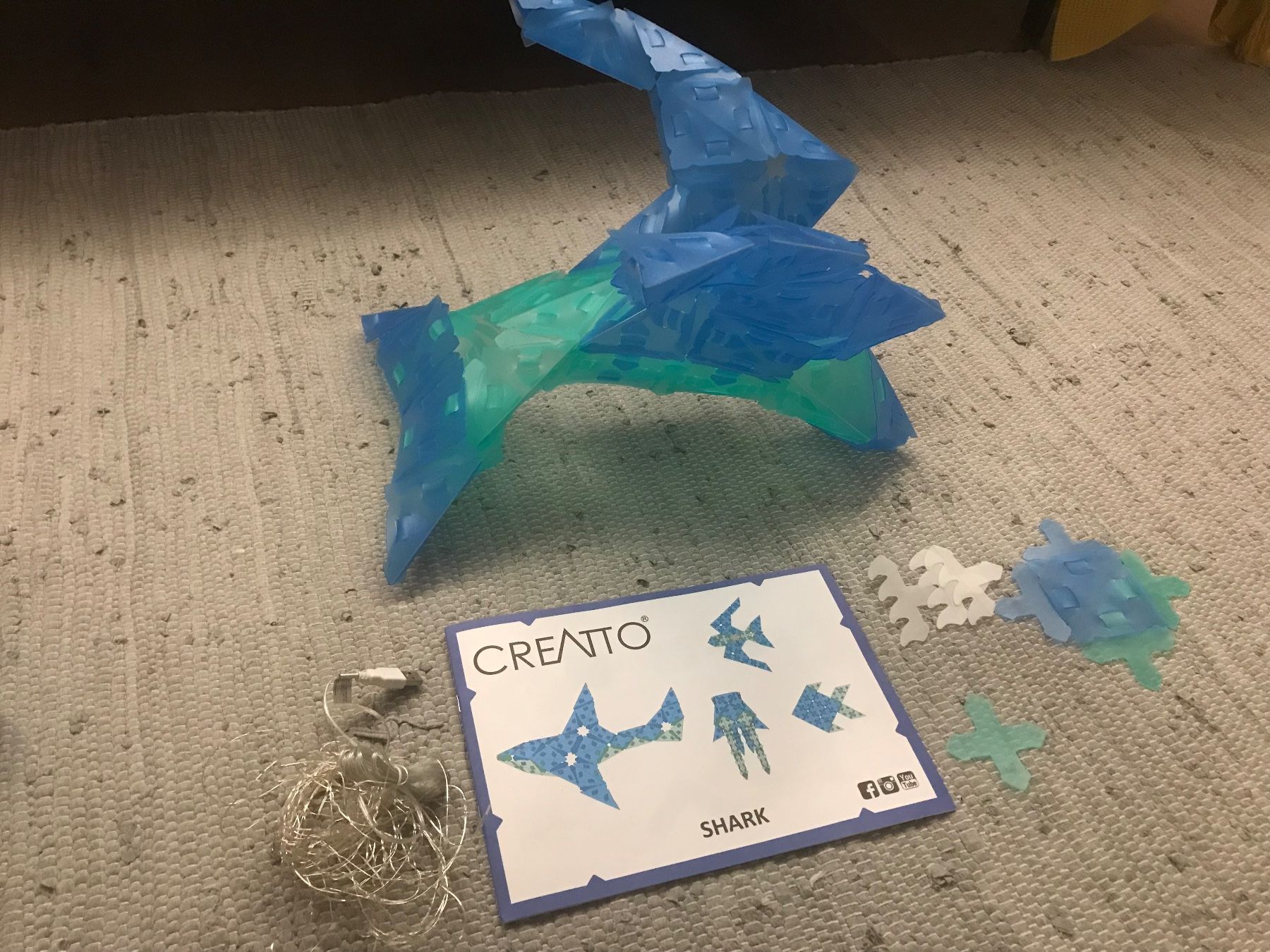 Spiele: CREATTO Shark - 3D Creations mit LED - Danish Design ab 10J – Gebraucht aus Affoltern am Albis von variablend 9