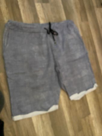 blau melierte Shorts Grösse 3XL