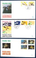 1982-87-89 / FDC FAUNA - Niederländische Antillen