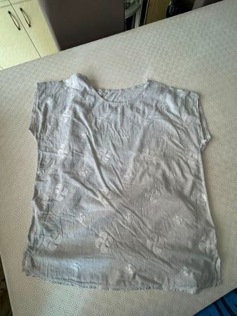 Tunica grigia chiara leggera cotone tg.L/XL