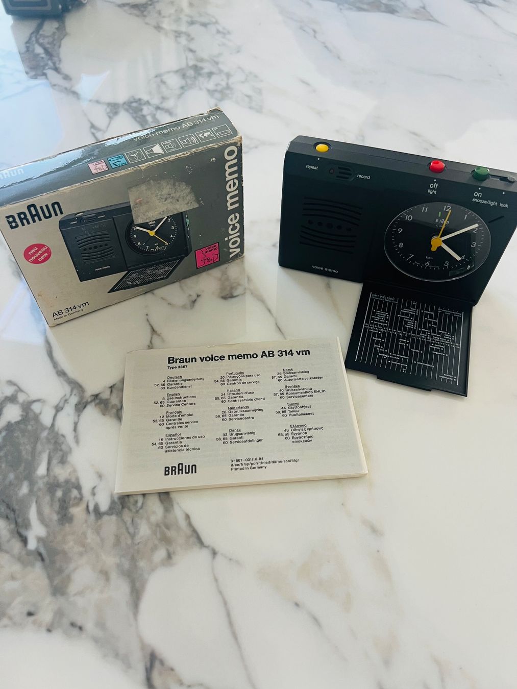 Braun Sveglie: Braun Wecker Voice Memo AB 314 vm – Usato da weggis venduto da Minusio12 3