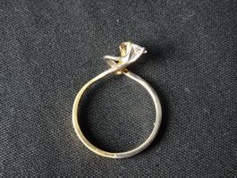 750 Goldring 2 Diamanten Brillanten ca. 0,45 ct Ring Gold