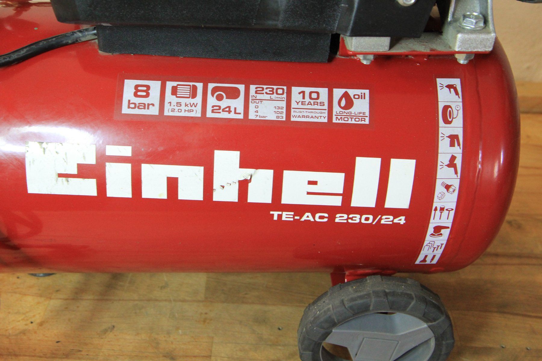 Einhell Tutti gli attrezzi: Kompressor Einhell TE-AC 230/24, 24 Liter, 8 Bar – Usato da Hölstein venduto da Kraftpaket 7
