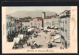 AK Locarno, Mercato, 1902