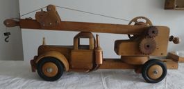 Unikat! Holzspielzeug, Kranwagen.