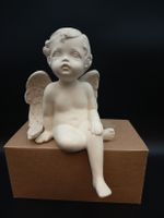 Deko Engel Figur sitzend weiss neuwertiger Zustand