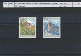 2010 FL, "Schloss Vaduz in den 4 Jahreszeiten", ET - Stempel