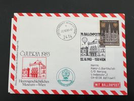 Ballonpost Österreich Brief 1983  Luxus  (V70)