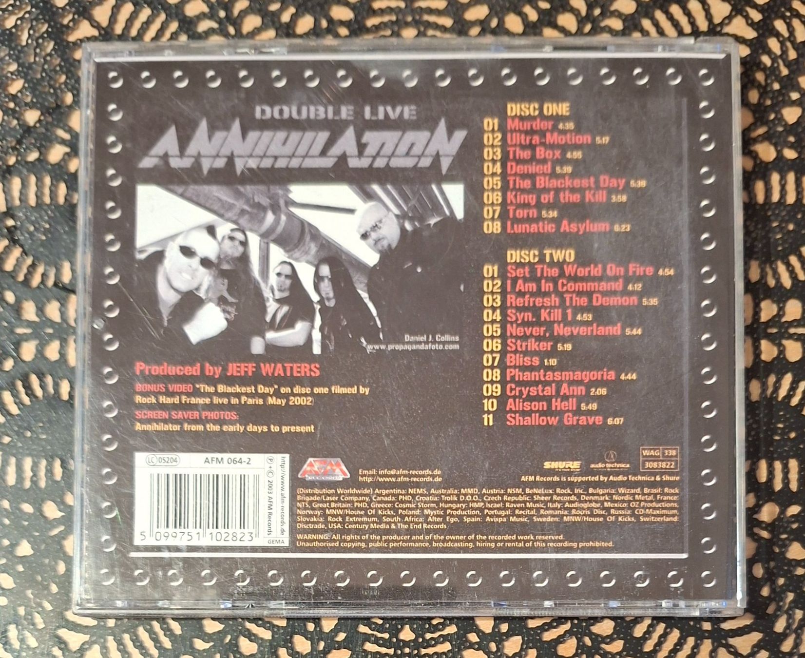 CD: Annihilator - Double Live, CAN Trash Metal CD Album 2003 – Usato da Schönenberg TG venduto da Gregordini 1