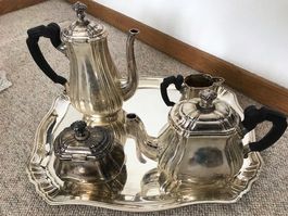 Kaffee- /Teeg-Set 4-teilig, 800 Silber, top
