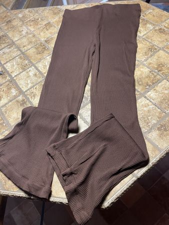 Pantaloni viscosa a coste M/Lmarroni H&M,tg!