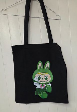 TOTE BAG  NOIR en coton  Labubu  NEUF