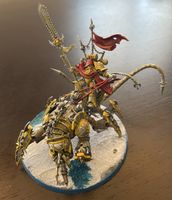 Warhammer 40K:  Lord Discordant su Helstalker dipinto a mano