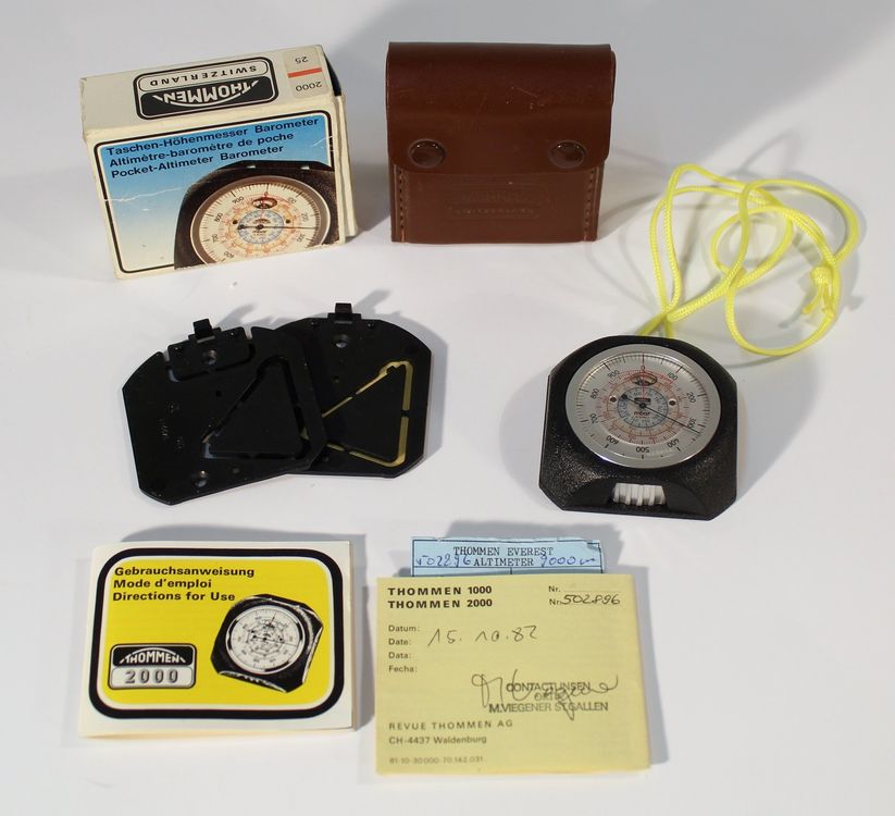 Thommen Höhenmesser Altimeter 9000m mit Anleitung + Etui Acheter sur