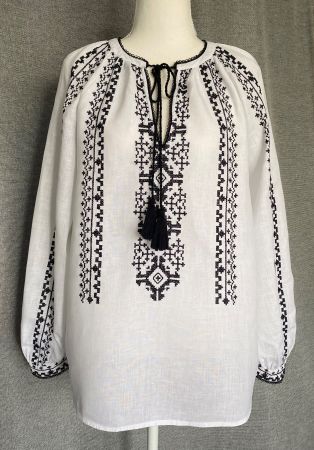 Lauren Ralph Lauren Leinenbluse mit Stickerei Grösse L