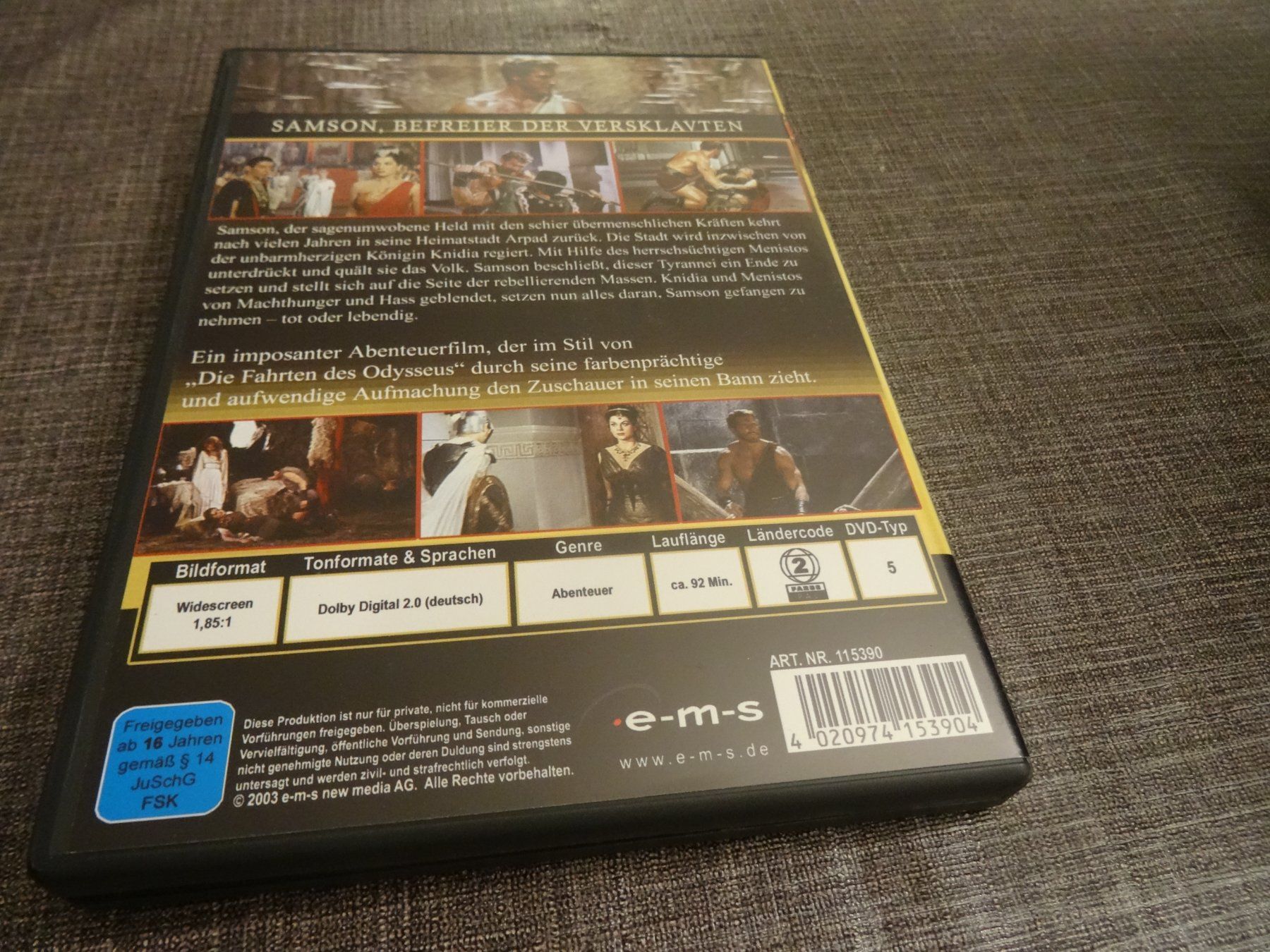 Tous les DVDs: DVD Samson, Befreier der Versklavten – D'occasion à Olten par Disc-Verkauf 2