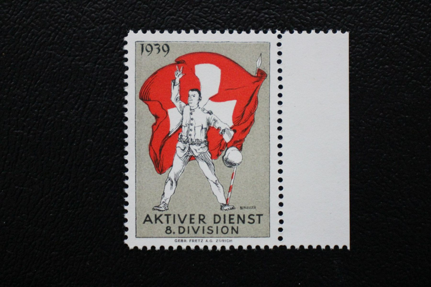 Tutti i francobolli: 8. DIVISION  AKTIVER DIENST  1939 – Usato da Wiedlisbach venduto da Hrudolfo