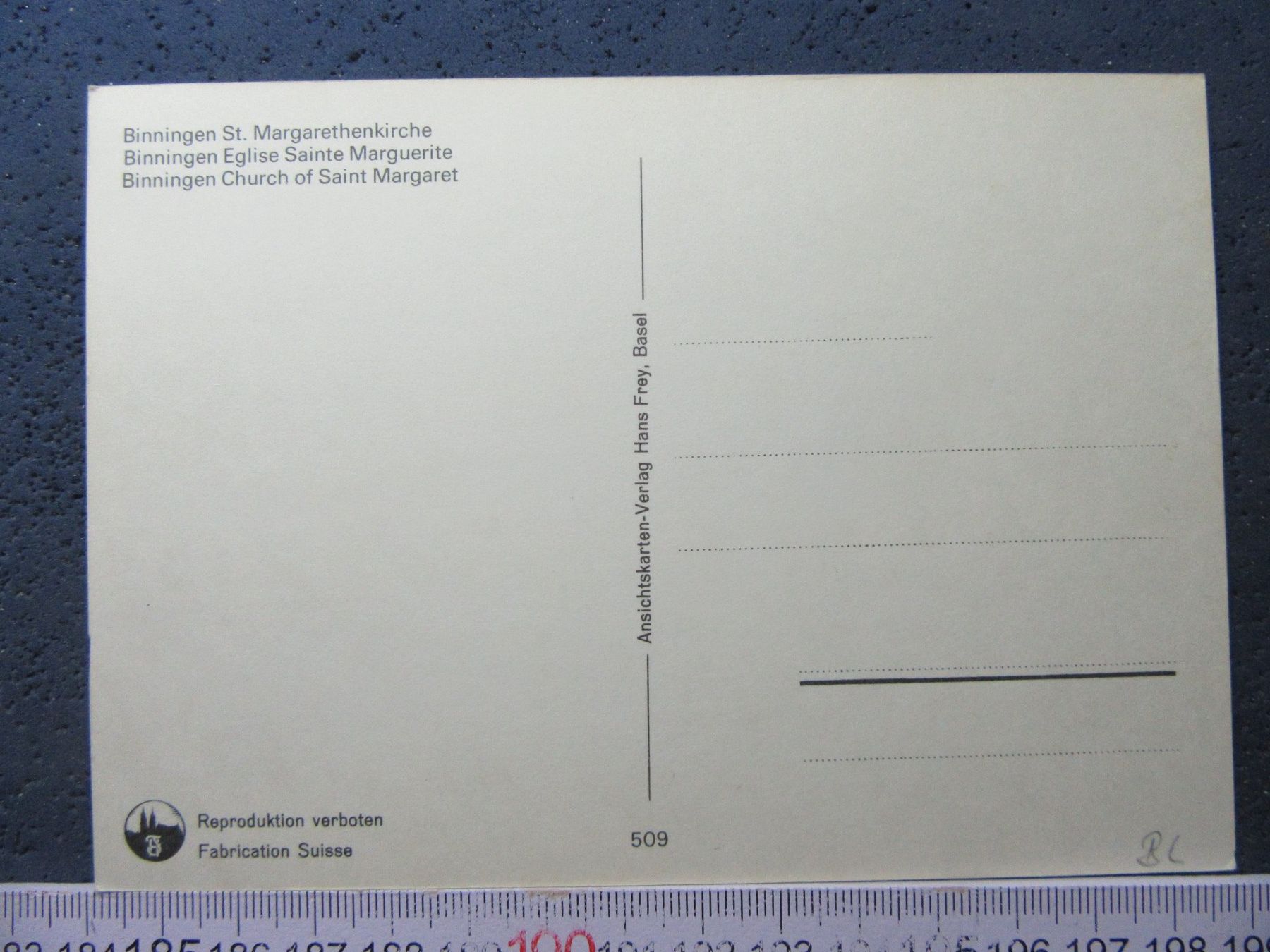 Cartoline postali: BINNINGEN BL BEI BASEL ST.MARGARETHENKIRCHE – Usato da Ettingen venduto da Hausi4711 1