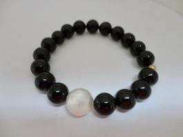 Turmalin/Muschelkernperle Armband