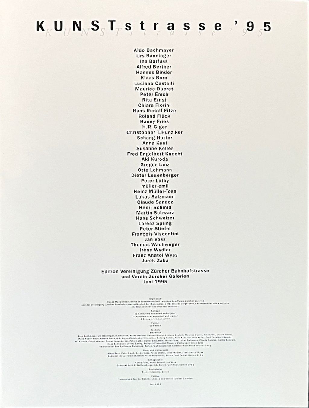 Xilografie: Peter Emch. Holzschnitt, 1995. SIGNIERT – Usato da Gersau venduto da grafik-kunst 1