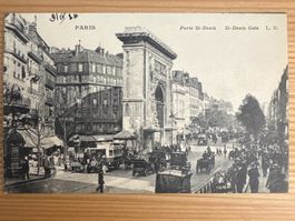 Rare antike Ansichtskarte, FRANKREICH, PARIS, Porte St-Denis