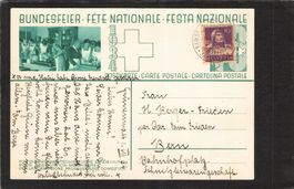 FDC Bundesfeierkarte 1934 ,SBK Nr. 60 d , gel.1. lll.1934