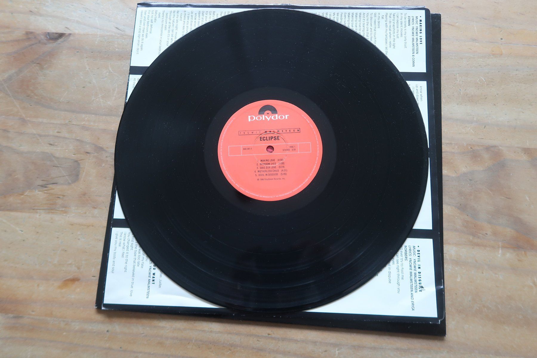 Dischi in vinile: YNGWIE MALMSTEEN - ECLIPSE - VINYL LP – Usato da Basel venduto da Patiscat 3