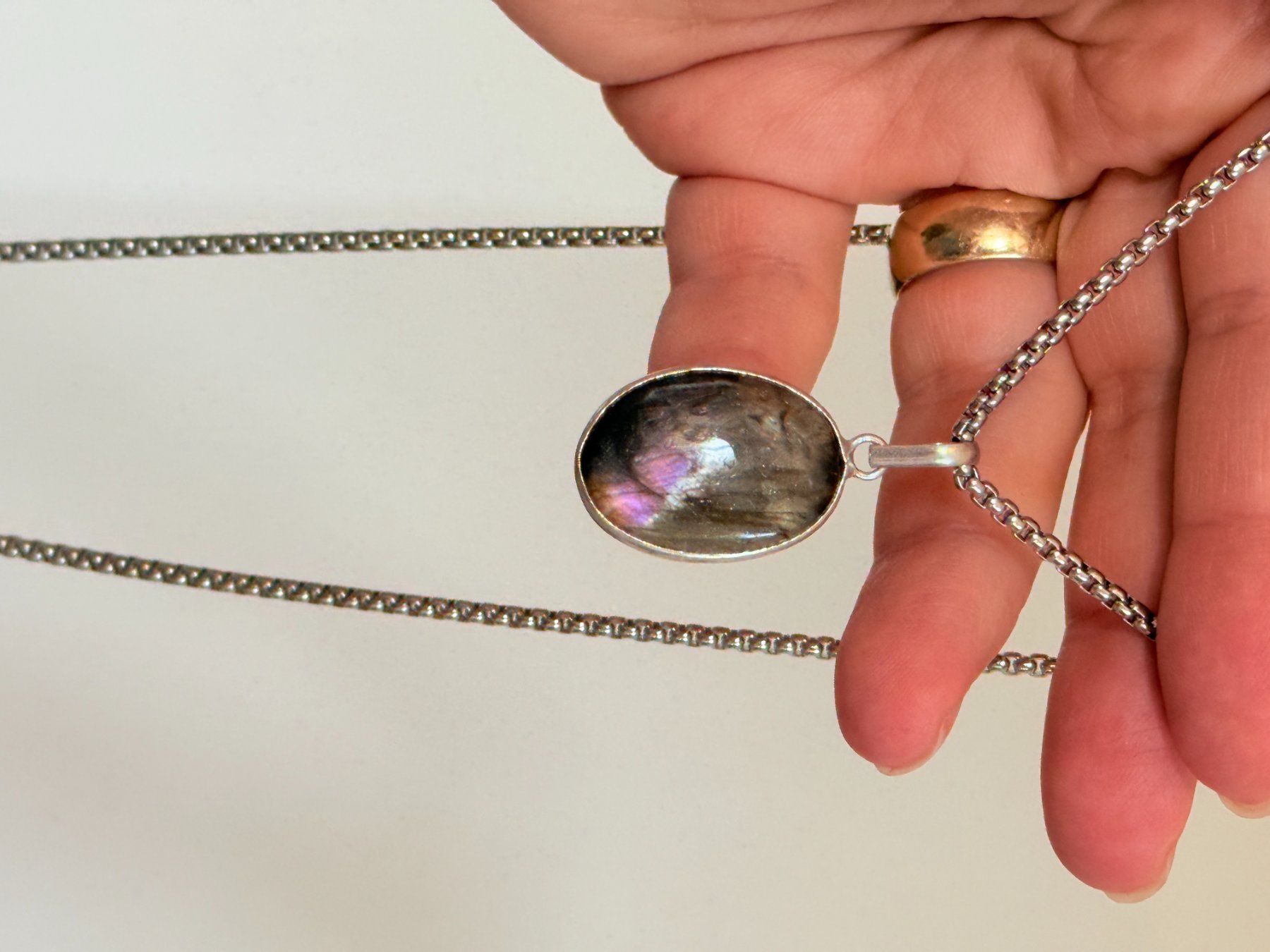 Catenine: Labradorite necklace – Nuovo e nell'imballaggio originale da Genève venduto da AGBERG 6
