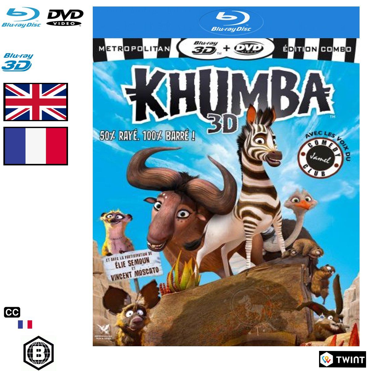 Tutti i DVDs: Blu-ray 3D & 2D + DVD Khumba (2013) – Usato da Semsales venduto da __Florian__